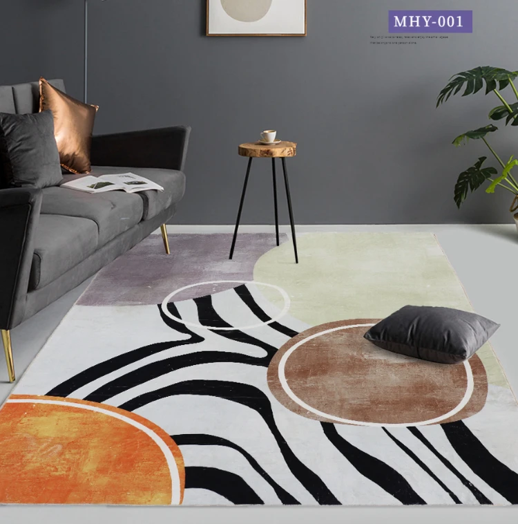 

Light Luxury Living Room Carpets Simple Anti-slip Sofa Floor Mat Carpet For Bedroom Area Decor Bedside Large Room Mat Kid Rug
