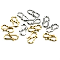 7x13mm 50pcs stainless steel necklace clasp jewelry end clasp hook connector for necklace bracelet diy jewelry making supplie
