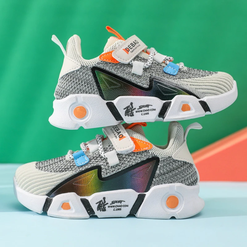 Детские кроссовки для мальчиков и девочек дышащие мягкие Нескользящие