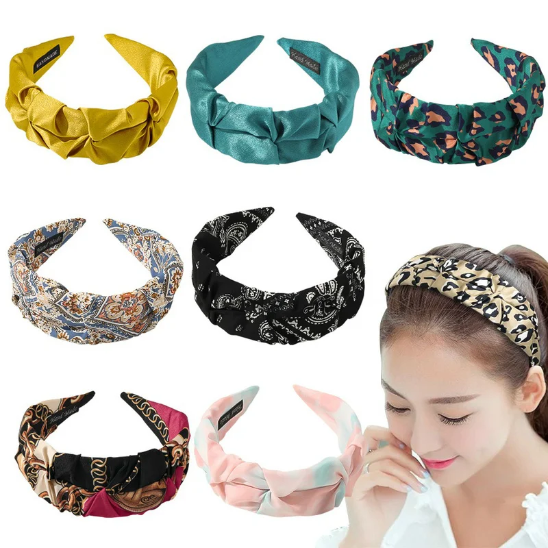 

Vintage New Fashion Simple Headwear Elastic Hairband for Women Hair Accessories Flower Headband Hair Band for Girls Ladies Hoop
