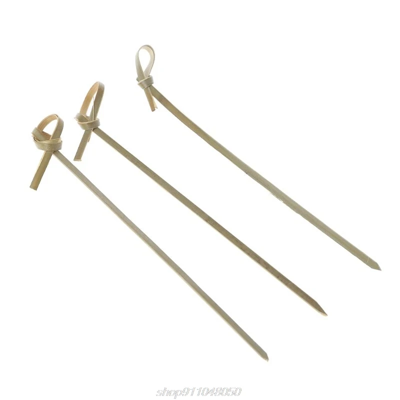 100 шт. 12 см Одноразовая бамбуковая вилка для фруктов и десертов на буфете.