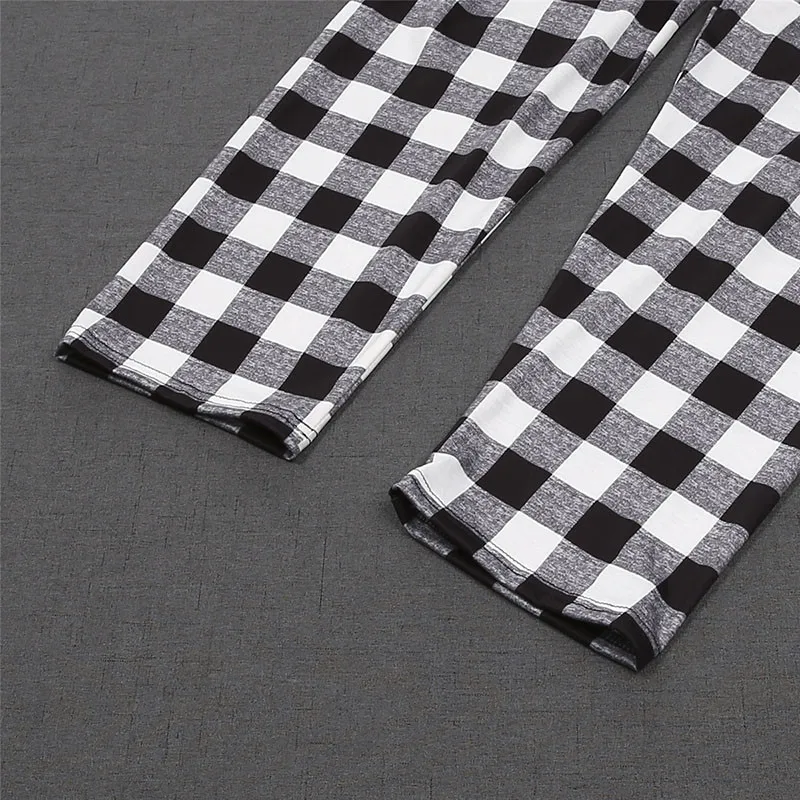 Рождественская семейная одежда Рождественский семейный пижамный комплект из