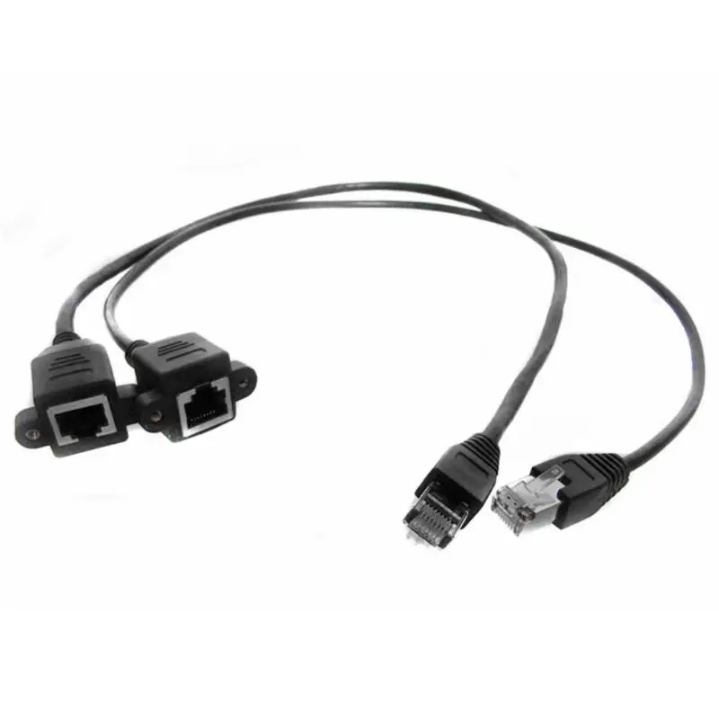 8Pin RJ45 кабель папа мама винт крепление 100 м LAN Сетевой удлинитель|Компьютерные