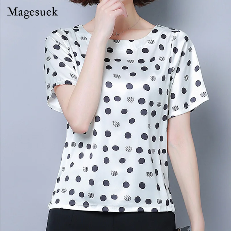 

4XL Plus Size Woman Tops Summer Blusas Mujer De Moda 2021 Short Sleeve Shirt Womens Tops and Blouses Womens Clothing 5655 50