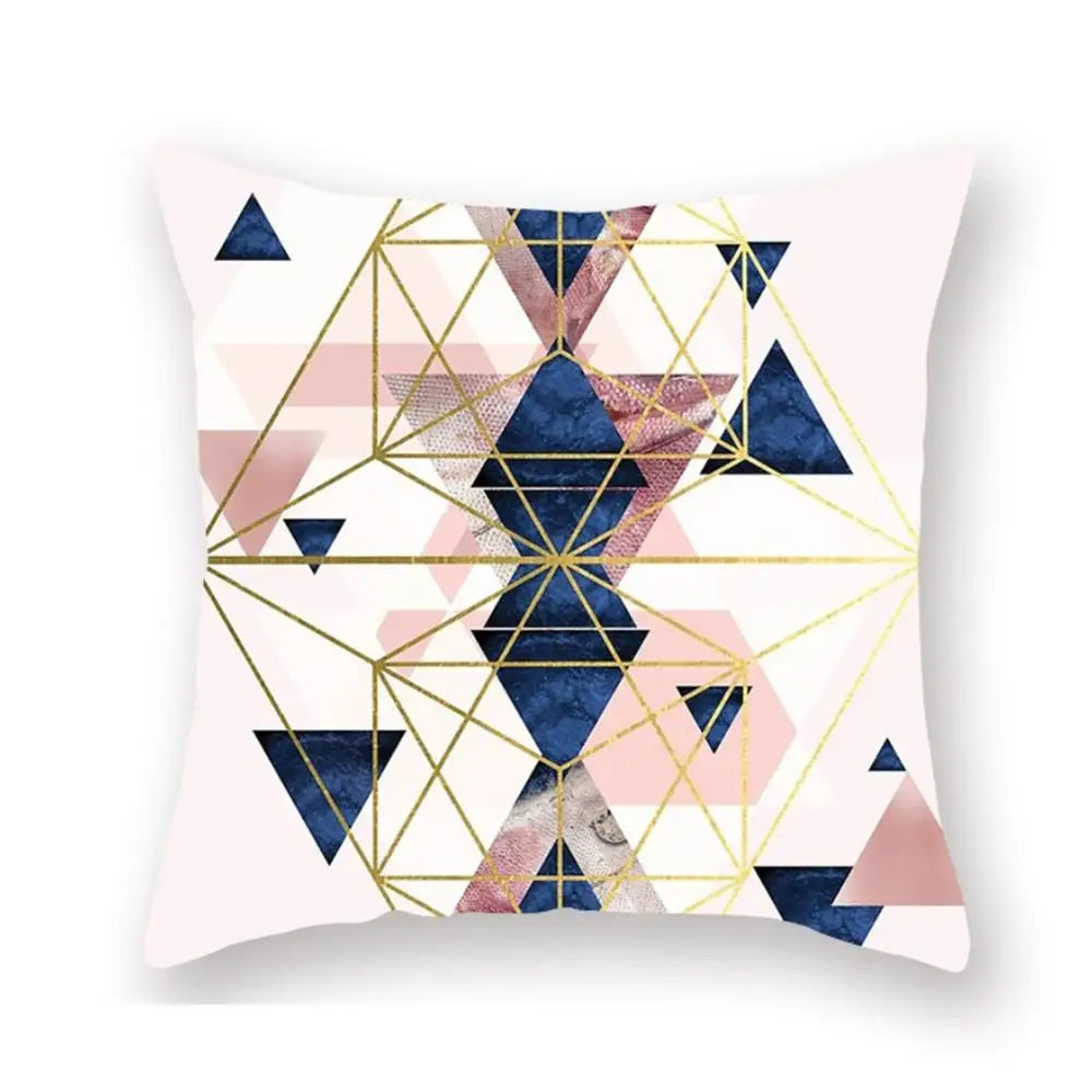 

Abstract Geometric Polyester Throw Pillow Case Sofa Cushion Cover Home Decor Living Room Pillowcase