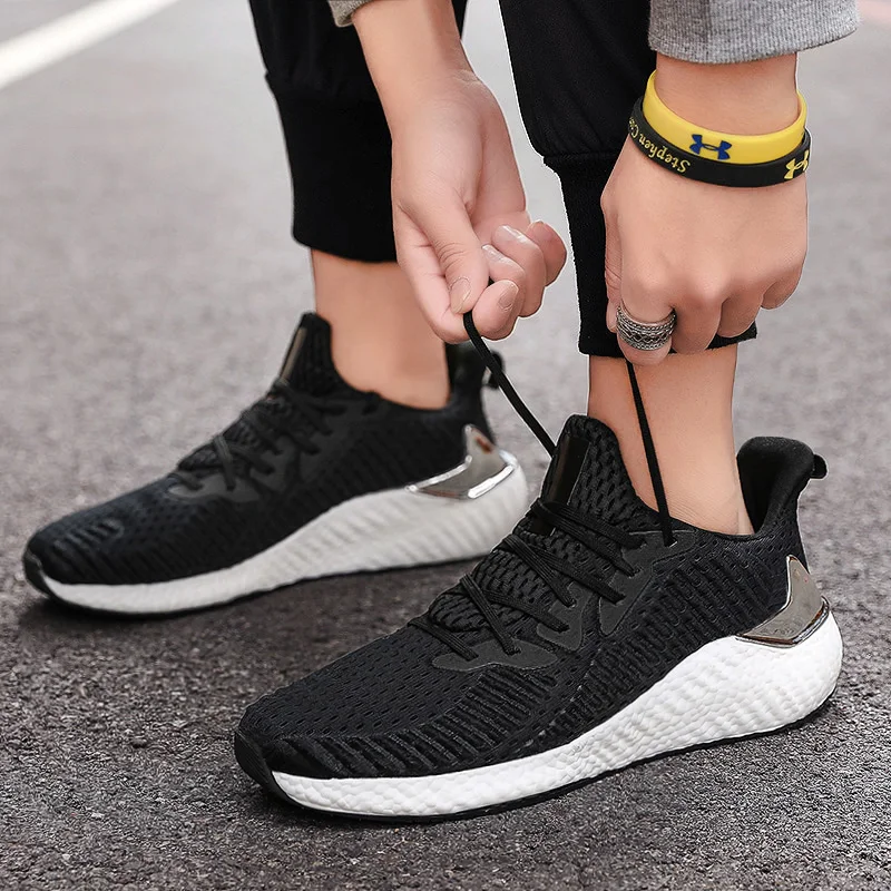 

white zapatillas sneaker breathable deporte fashion trainers safety zapatos Shoes masculino comfortable mens Sneakers sapato on