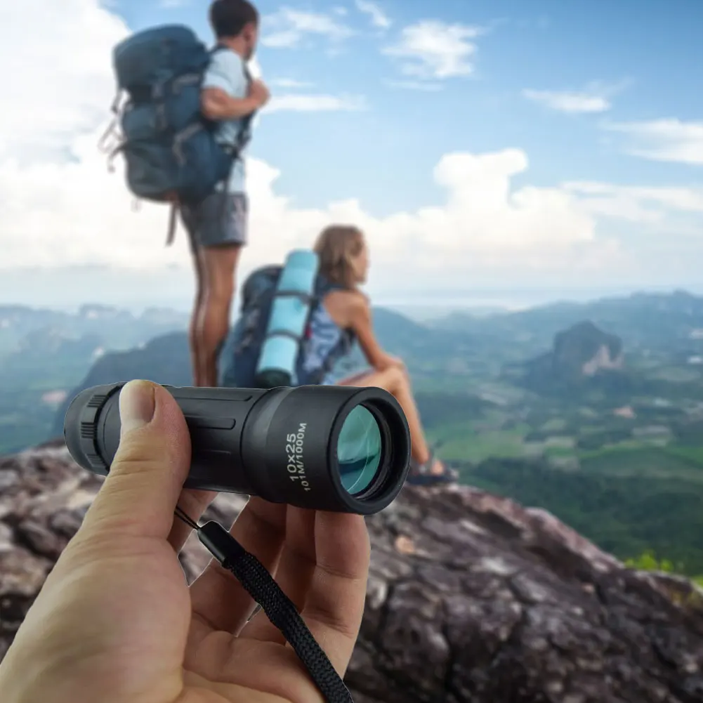 

HD 10X 10x25cm Monocular Mini Portable Telescope Waterproof Binoculars Optical Hunting Travel Camping Fishing Hiking Binoculars