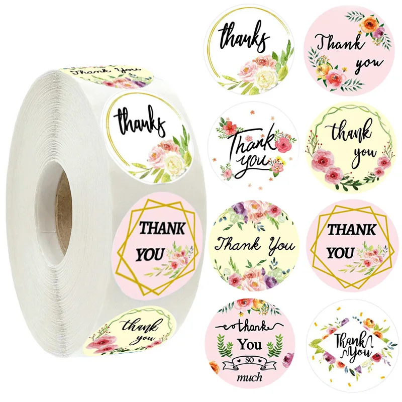 8 стилей/рулон Круглые Цветочные наклейки для скрапбукинга|Наклейки| |