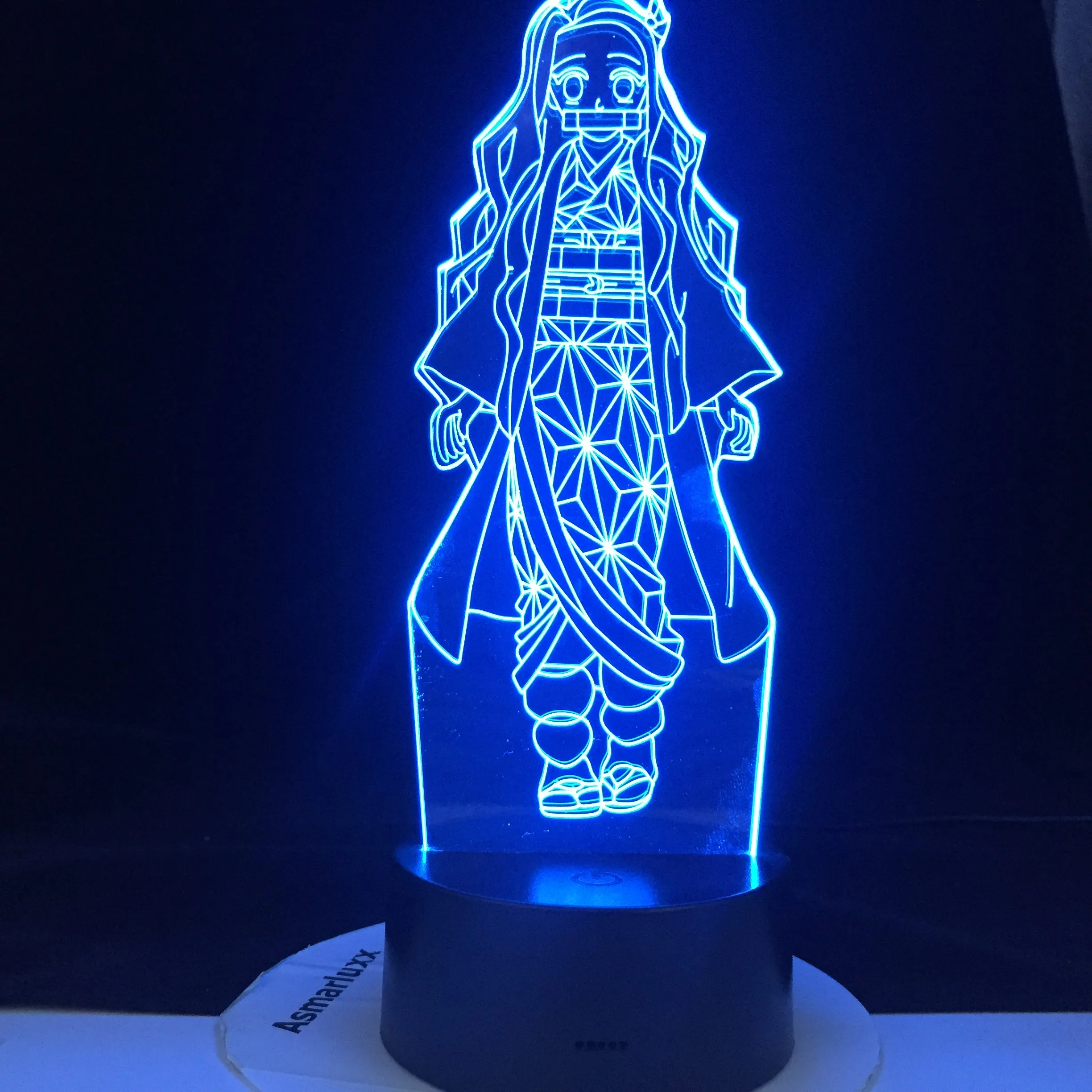 

Kimetsu No Yaiba Nezuko Kamado Figure 3D Led Night Light for Bedroom Decor Nightlight Kids Child Table 3d Lamp Demon Slayer Gift