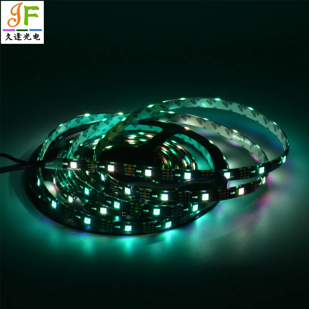 Новинка 1 м/5 м APA107 Светодиодные ленты RGB пикселей Лента светильник 5V 5050 SMD