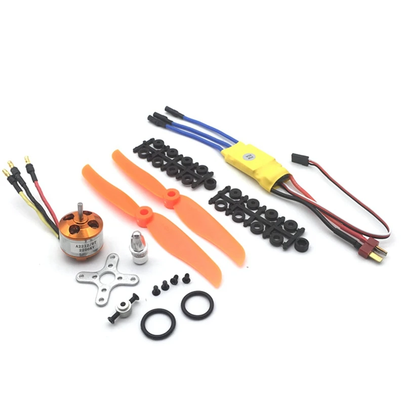 

2 Set RC Car Part: 1 Set 2200KV Brushless Motor 30A ESC Propeller & 1 Set F540 3300KV Brushless Motor 60A ESC Combo Set