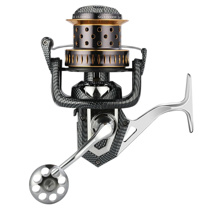 

Рыболовная катушка для морской рыбалки, полностью Металлическая спиннинговая катушка для ловли карпа в соленой воде, 6 + 1 шарикоподшипников