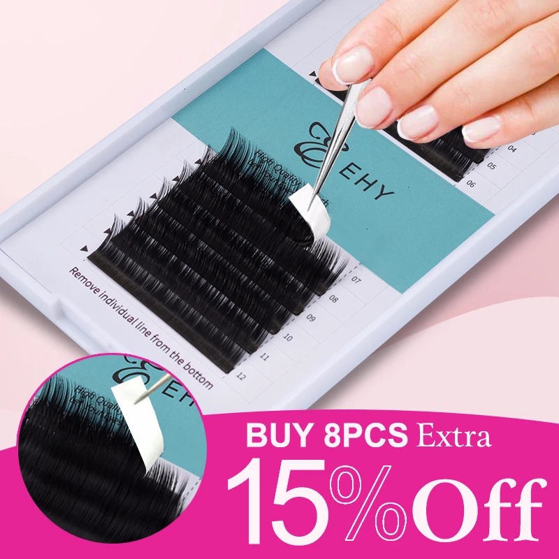 DORADOSUN 12 Ряд протеиновые шелковые накладные ресницы в отдельной упаковке Maquiagem Cilios