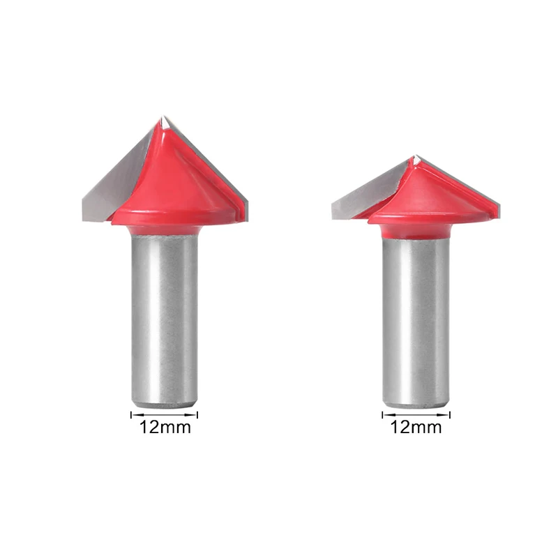 

1pc 12mm 1/2shank V Groove Router Bits CNC Engraving Milling Cutter 90-120 Degree Woodworking Carving Knife Tungsten Car