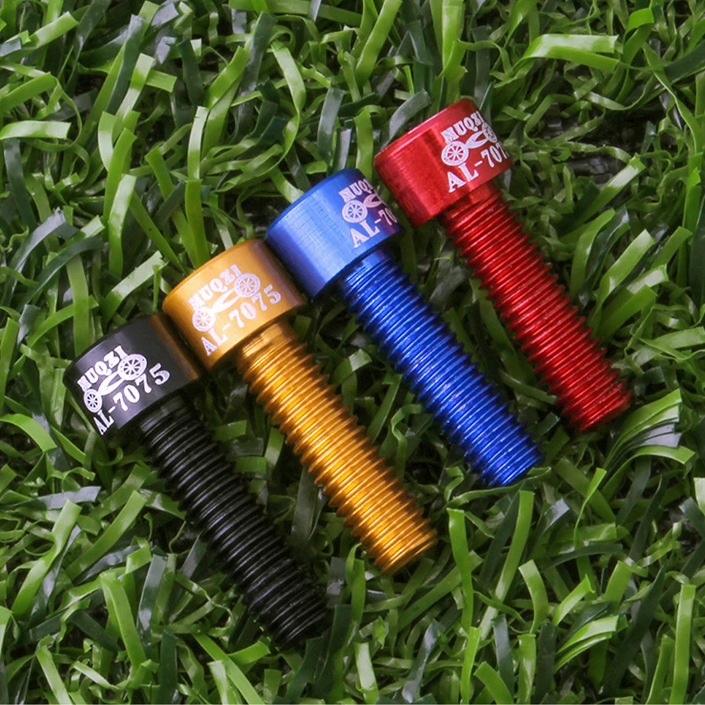 

4Pcs Bicycle Stem Screw Aluminum Alloy M5*18Mm Bicycle Stem Bolt for Mountain Bicycle Stem Parts