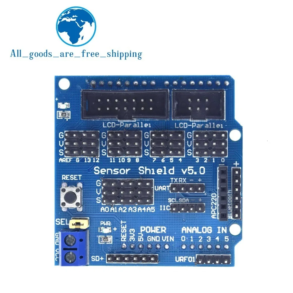 TZT V5.0 Датчик Щит Плата расширения для arduino электронные строительные блоки робот аксессуары Датчик Щит V5 Плата расширения
