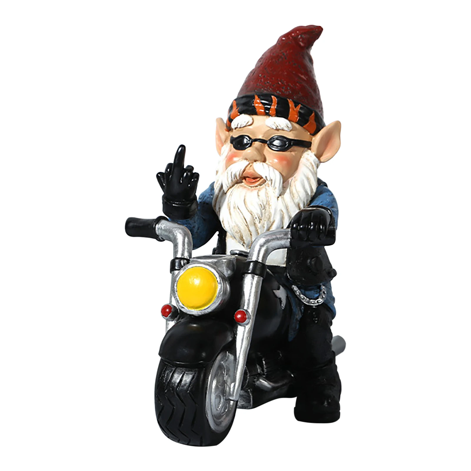 

Resin Gnome Statue Riding motorcycle Christmas Dress Up DIY Outdoor Garden Resin Gnomes Santa Claus Home Decor Ornaments