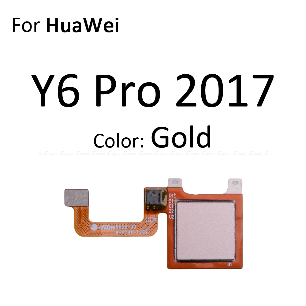 Сенсорный ID сканер отпечатков пальцев разъем гибкий кабель для HuaWei Y9 Y7 Y6 премьер-профессионал Кнопка возврата домой