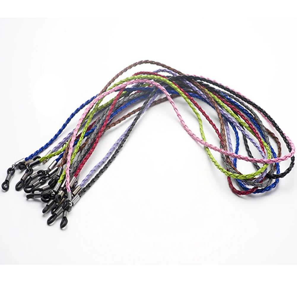 Кожаный ремешок для очков спортивный нескользящий шнурок регулируемый