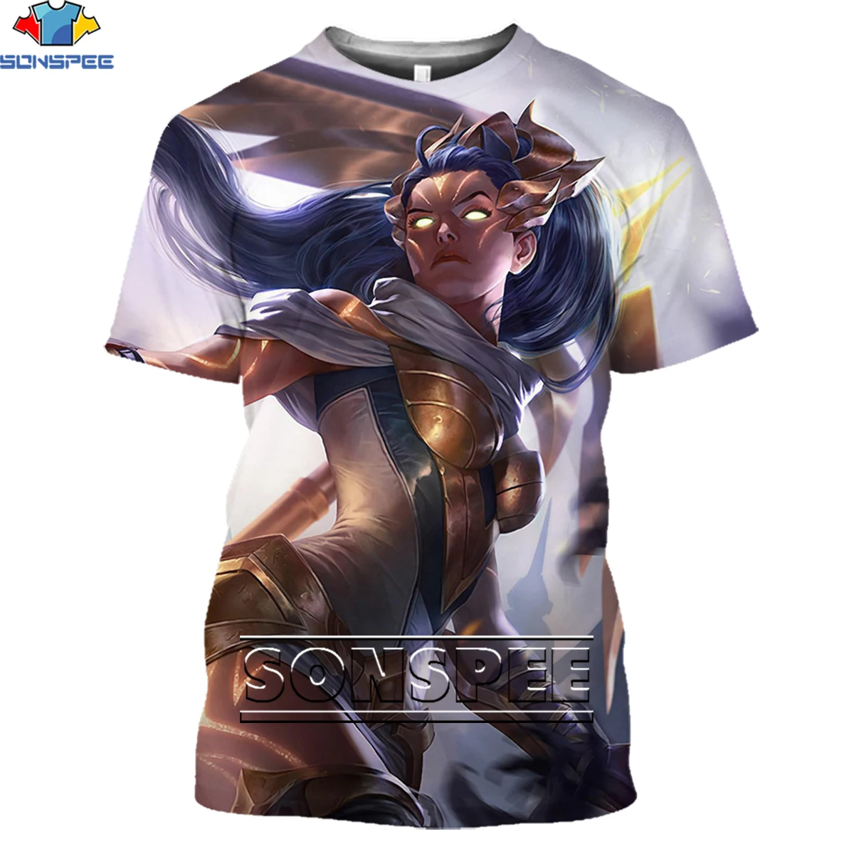 

SONSPEE League of Legends Arcane T-shirt 3D Men Women Classic Battle Game LOL The Night Hunter Tshirt Shauna Vayne Hero Shirt