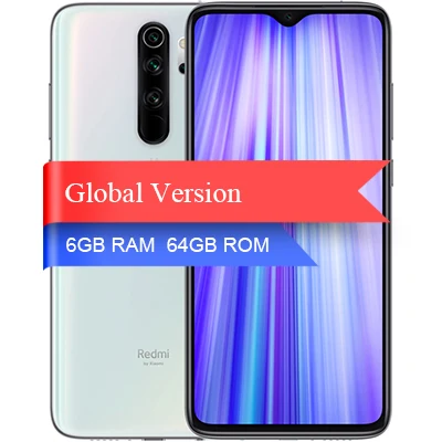 64G Global White Xiaomi Redmi Note 8 Pro с глобальной версией, 6 ГБ, 64 ГБ, 128 ГБ, NFC, смартфон Helio G90T, игровой процессор, 64 мп, 4 камеры, аккумулятор 4500 мАч, телефон - Цвет: 64G Global White