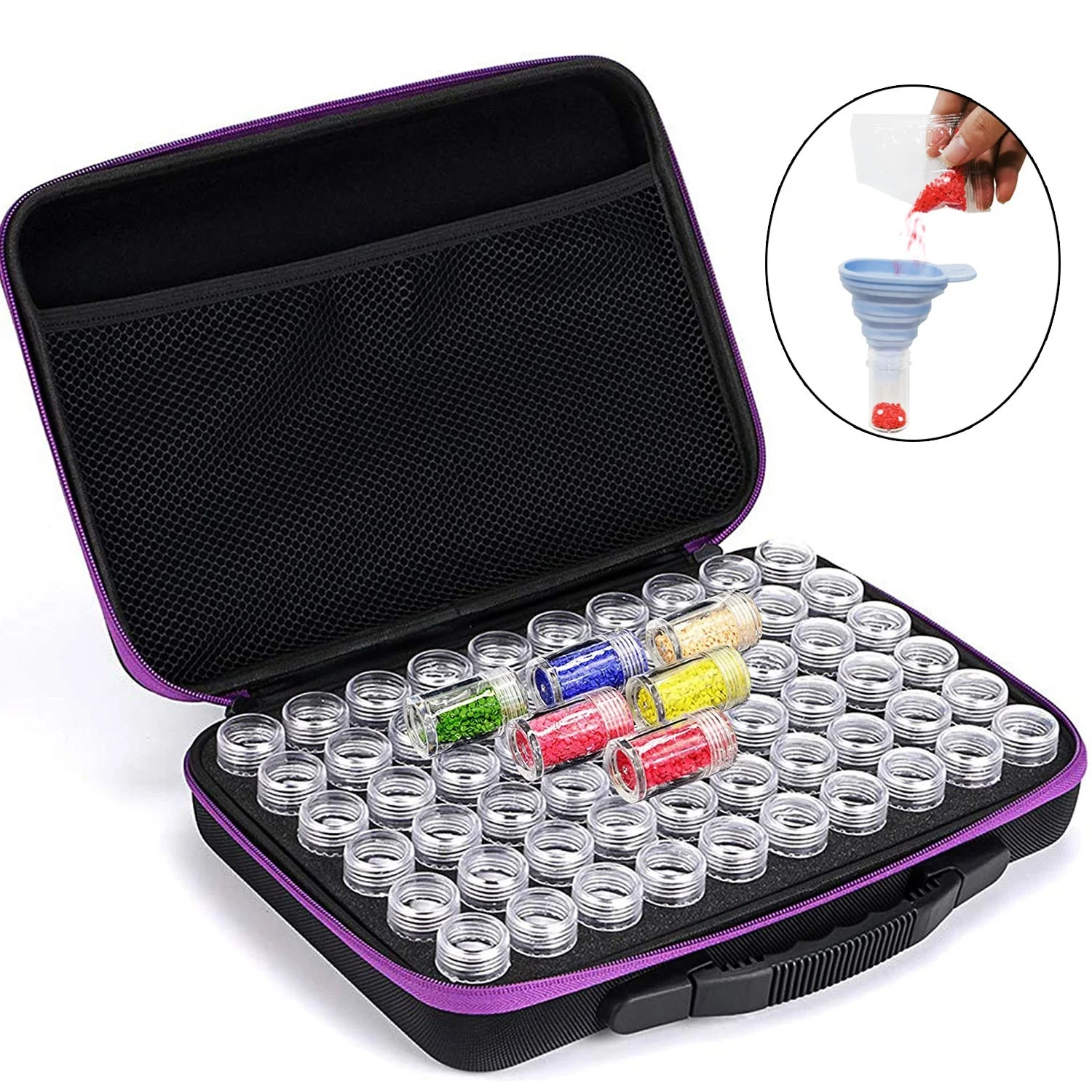 60/30 чехол для хранения алмазных картин прозрачная пластиковая коробка алмазной