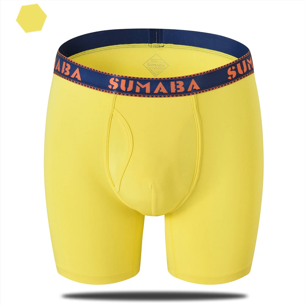 2021 New Fashion Male Panties Shorts Comfortable Simple Long Leg Width Elastic Waistband Men's Boxer Briefs