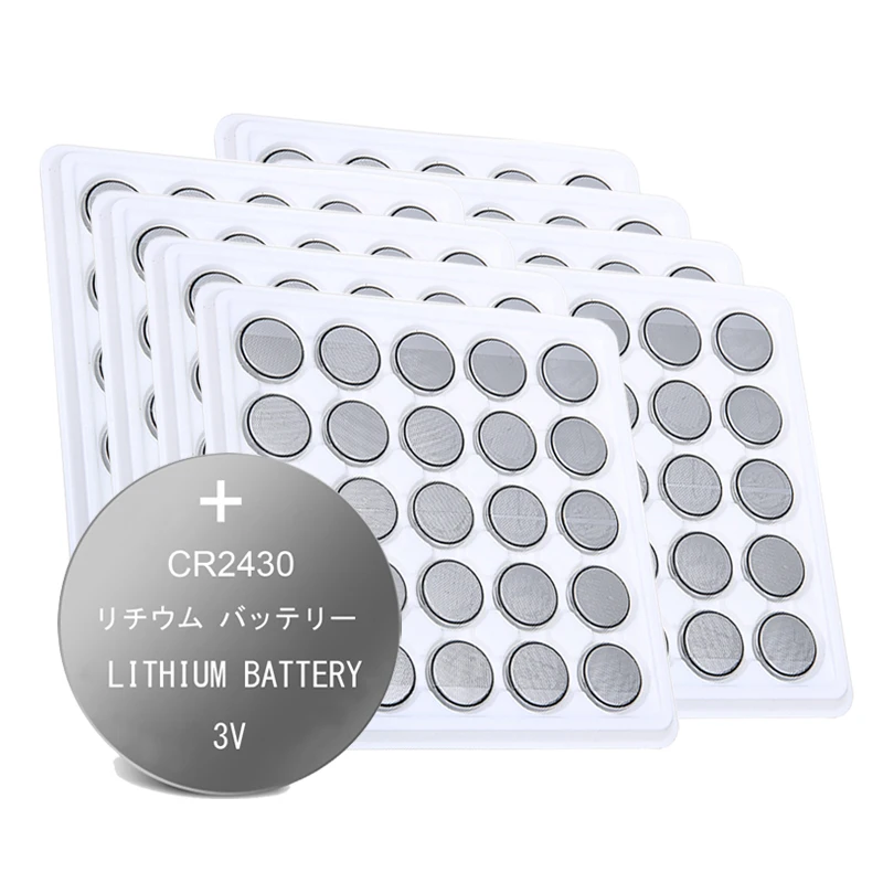 

200pcs CR2430 CR 2430 ECR2430 Button Coin Batteries DL2430 BR2430 KL2430 3V Lithium Battery For Watch Toy hearing aids