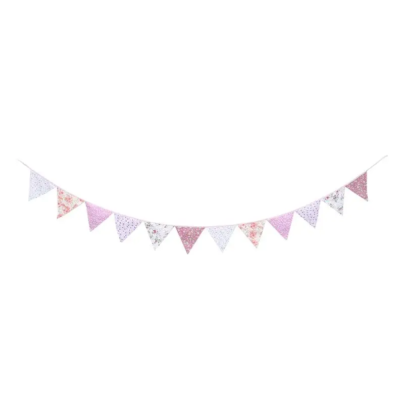 1 шт. потрепанный цветочный пасторальный шикарный флаг-флажок гирлянда-Выемка