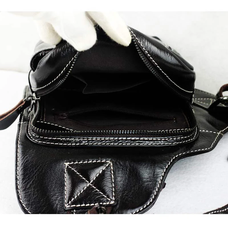 

Designer High Quality Men Genuine Leather Men's Shoulder Bag Cowhide Chest Back Day Pack Travel Fashion Crossbody Messenger Bag