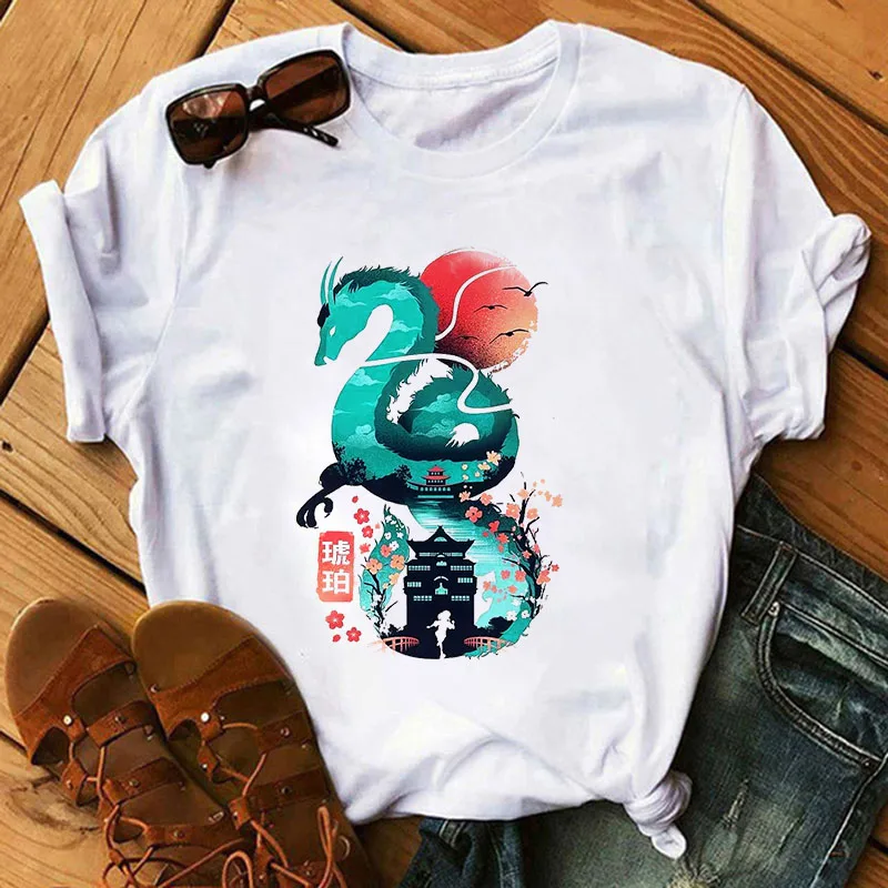 

Summer Women's Totoro T-shirt Fun Cartoon T-shirt Cartoon Style Top T-shirt Cute graphic print Women's T-shirt woman tshirts