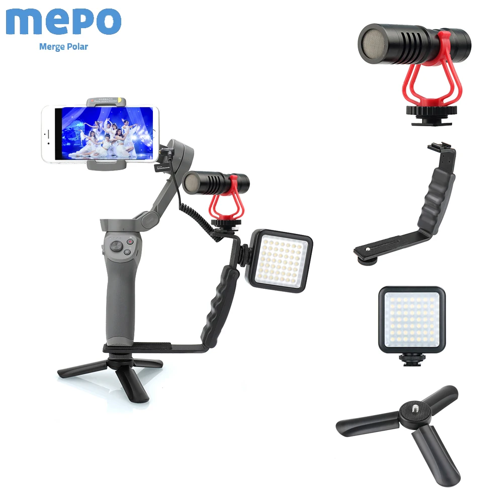 Osmo Mobile 3 Аксессуары заполняющий светильник Штатив для микрофона ручной Горячий башмак крепление для DJI Osmo ручной стабилизатор комплект