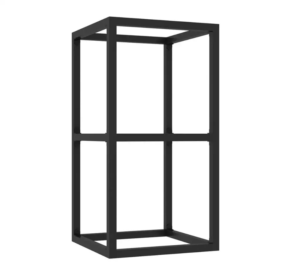 DIYHD напольная полка потолочная Монтажная коробка Трубная полка кронштейн, черная плоская полка для труб, без деревянной коробки - Цвет: 2 layer bracket