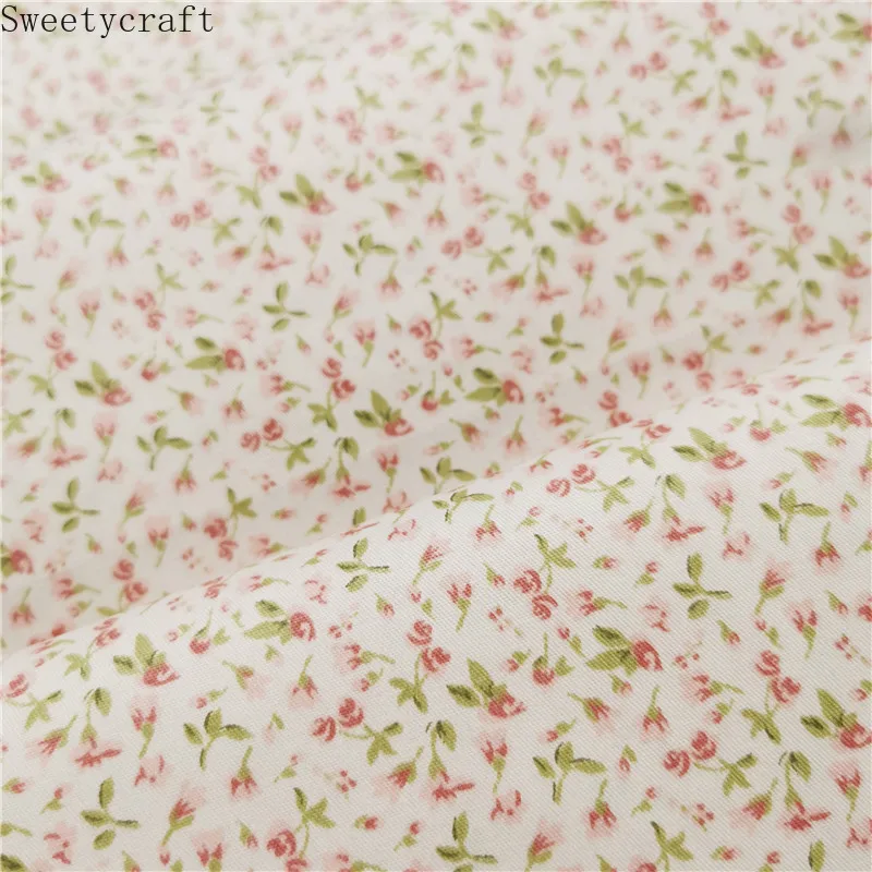 Роза цветочный из хлопчатобумажной ткани на полметра Детское платье Ткань 2021 для