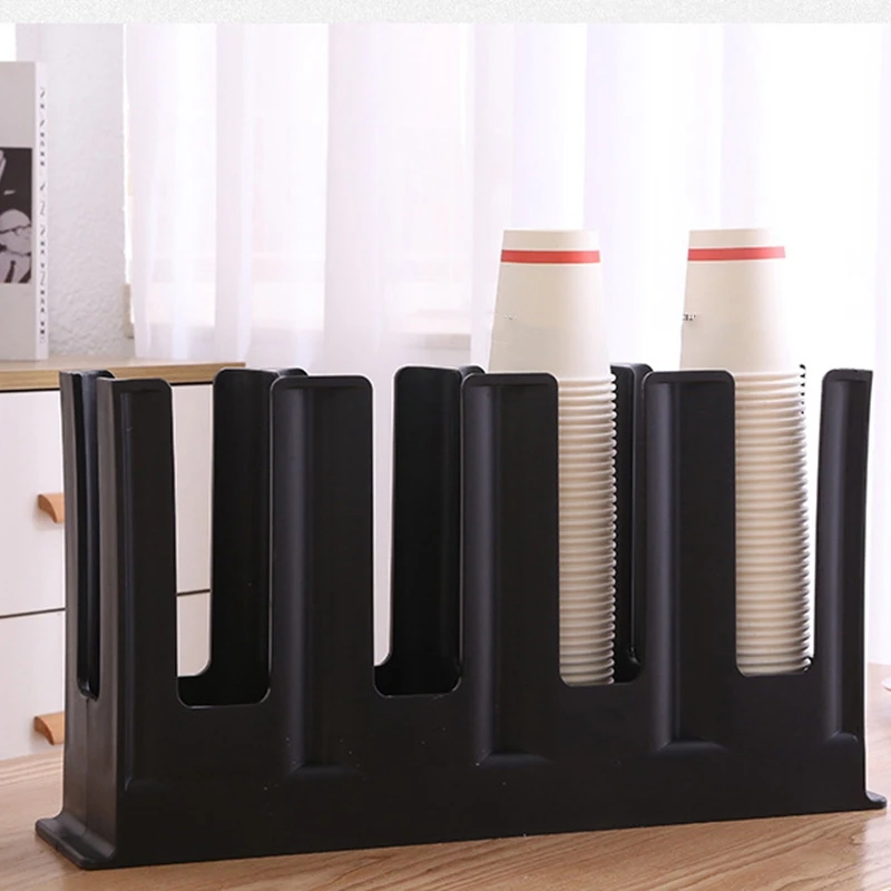 

Bar Coffee Shops Practical Shelves Office Durable Storage Rack Free Stand Paper Cup Organizer Home Dispenser