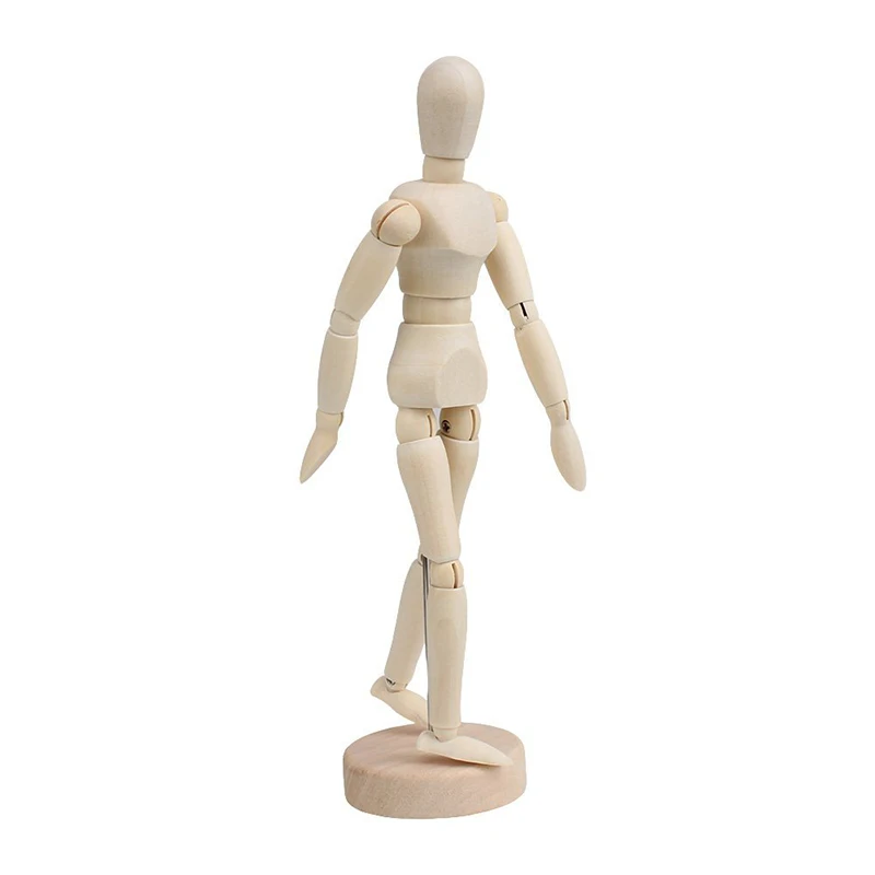 

Wooden Human Mannequin 8 Inch Manikin Sketch Model Art/ARTIST Unisex Model