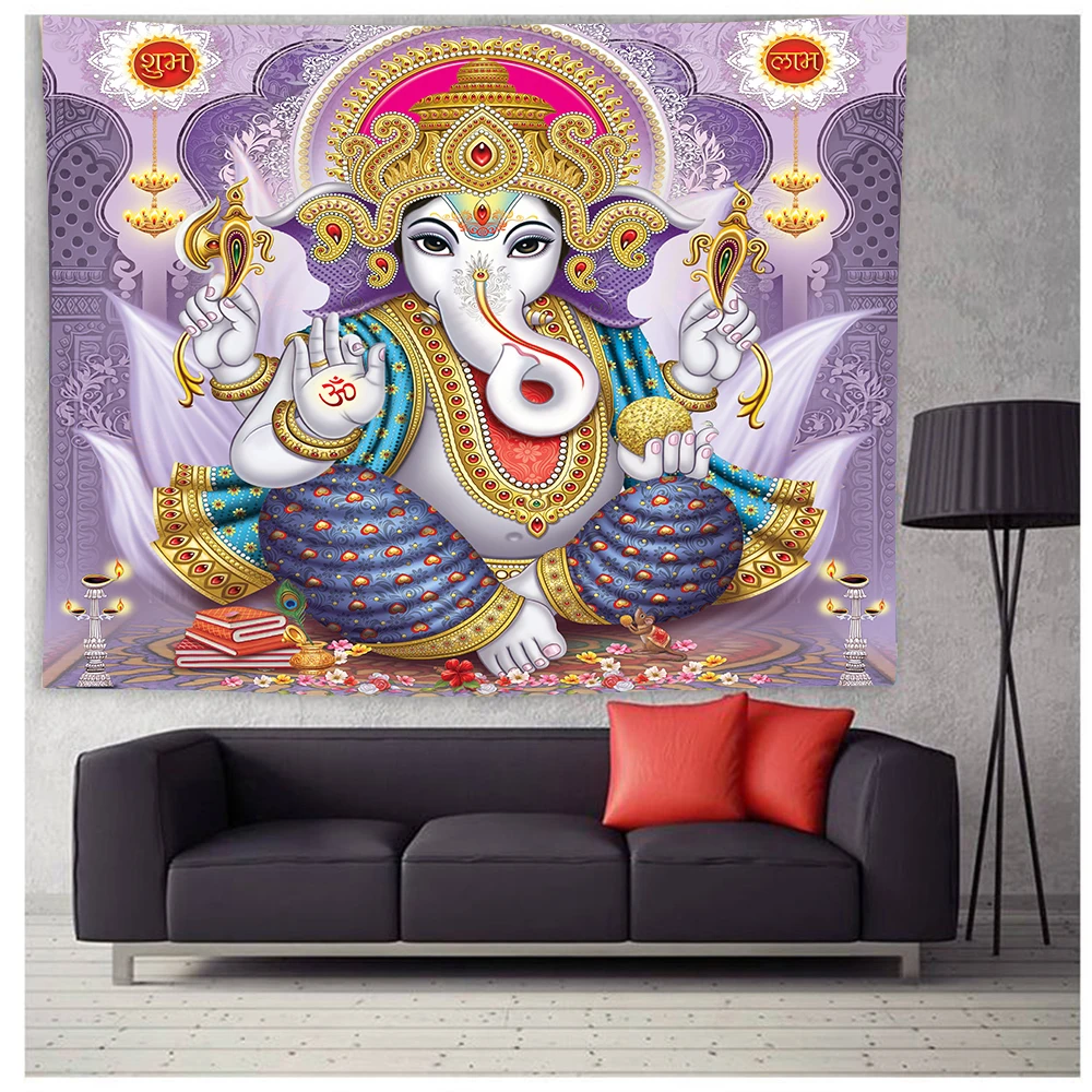 

Indian God Thailand Religion Shiva Ganesha Parvati Buddhism Meditation Mats Elephant Mandala Hippe Tapestry Wall Hanging