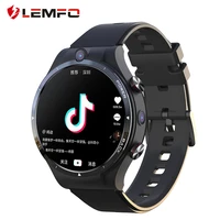 lemfo lem15 smart watch man 4g android 10 lte 4g helio p22 chip 4g 128gb sim 900mah power bank dual camera for men