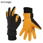 Зимние перчатки OZERO из оленьей кожи, водонепроницаемые ветрозащитные изолированные рабочие перчатки для вождения, велоспорта, пешего туризма, снега, катания на лыжах 8008