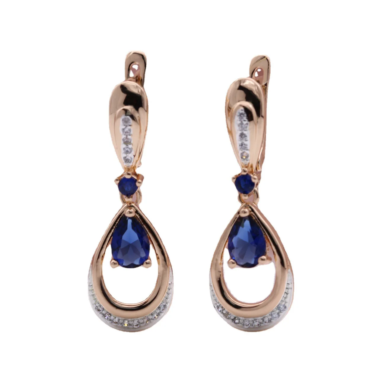 

Simple Sapphire Zircon Long Natural Fashion Earrings For Women 2021 Female Personality Earrings