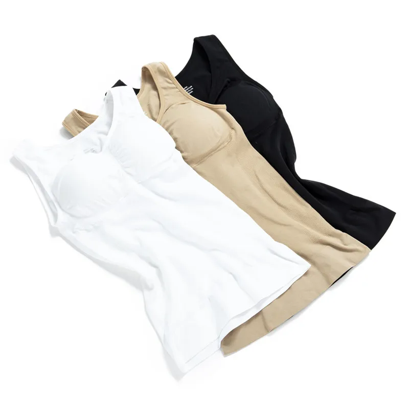 

3XL Slimming Shapewear Women Tank Tops Tummy Control Sexy Lingerie Shaper with Built In Bra Seamless Camisole Corset Underbust