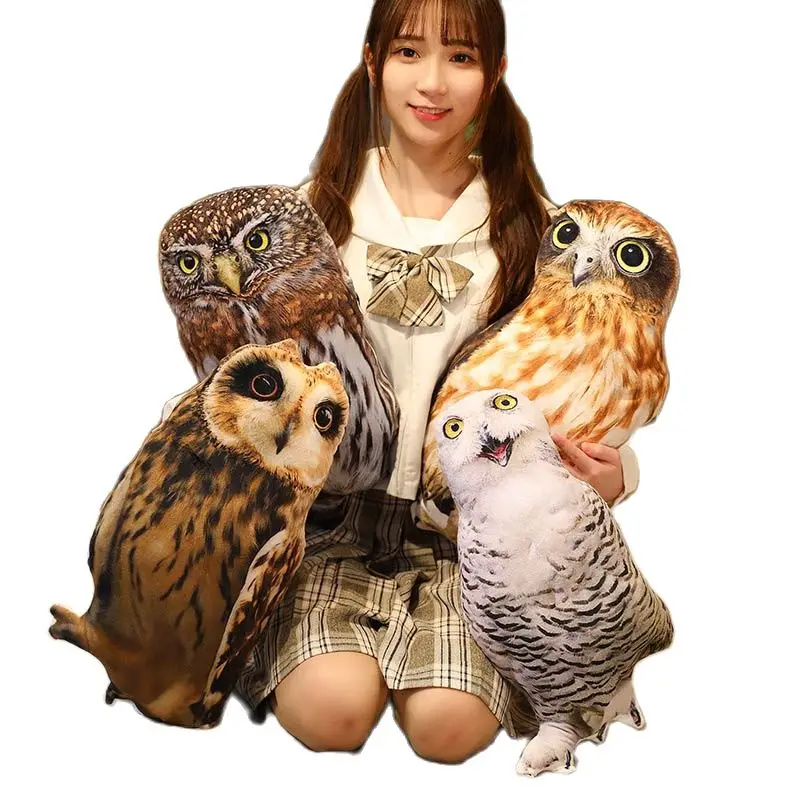 Подушки для чтения с совой плюшевая подушка имитацией животного домашний декор