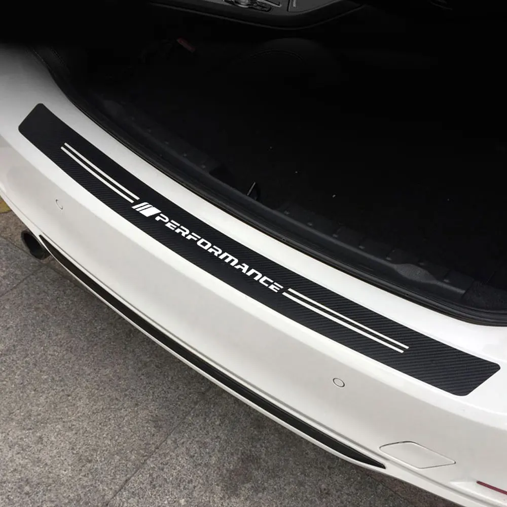 DSYCAR 1Pcs Car Styling Rear bumper Trunk Edge Protector Guard Trim 5D Carbon Fibre Vinyl Decal stickers for BMW All Series | Автомобили и