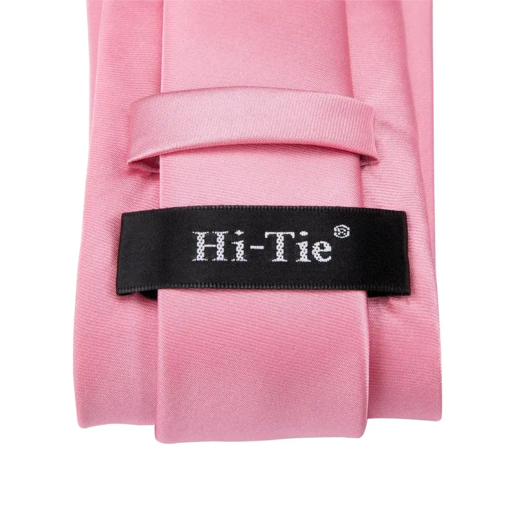 Hi-Tie шелк классический мужской свадебный коралловый розовый красный персиковый галстук карманные Квадратные Запонки Набор галстуки с розами для мужчин одноцветные Галстуки Пейсли