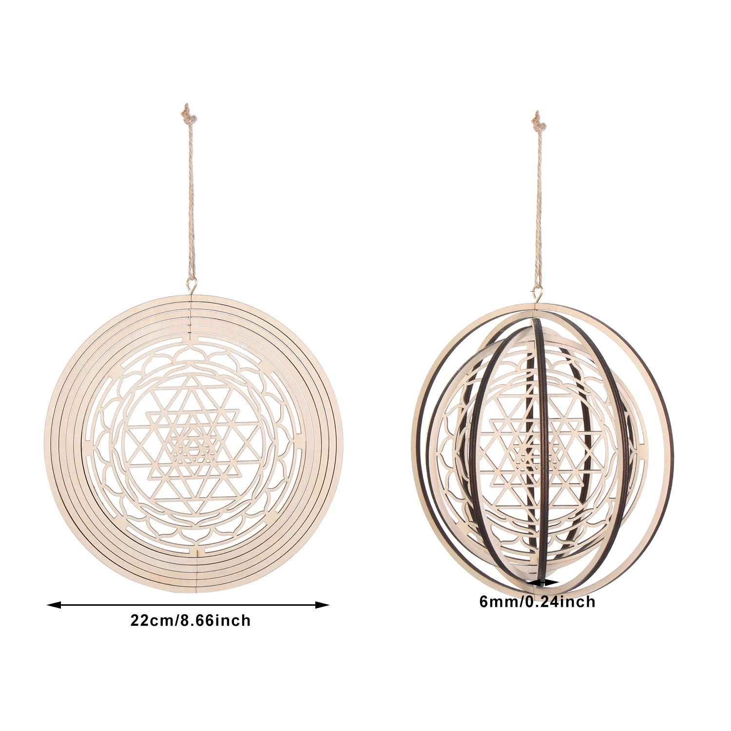 Цветок жизни лазерная резка деревянное ремесло ручной работы настенное