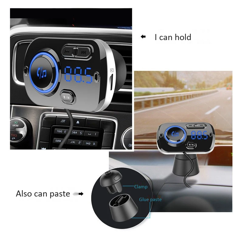 

BC49BQ Bluetooth Car QC3.0 Fast Charger Mp3 Player FM Transmitter Radio Adapter