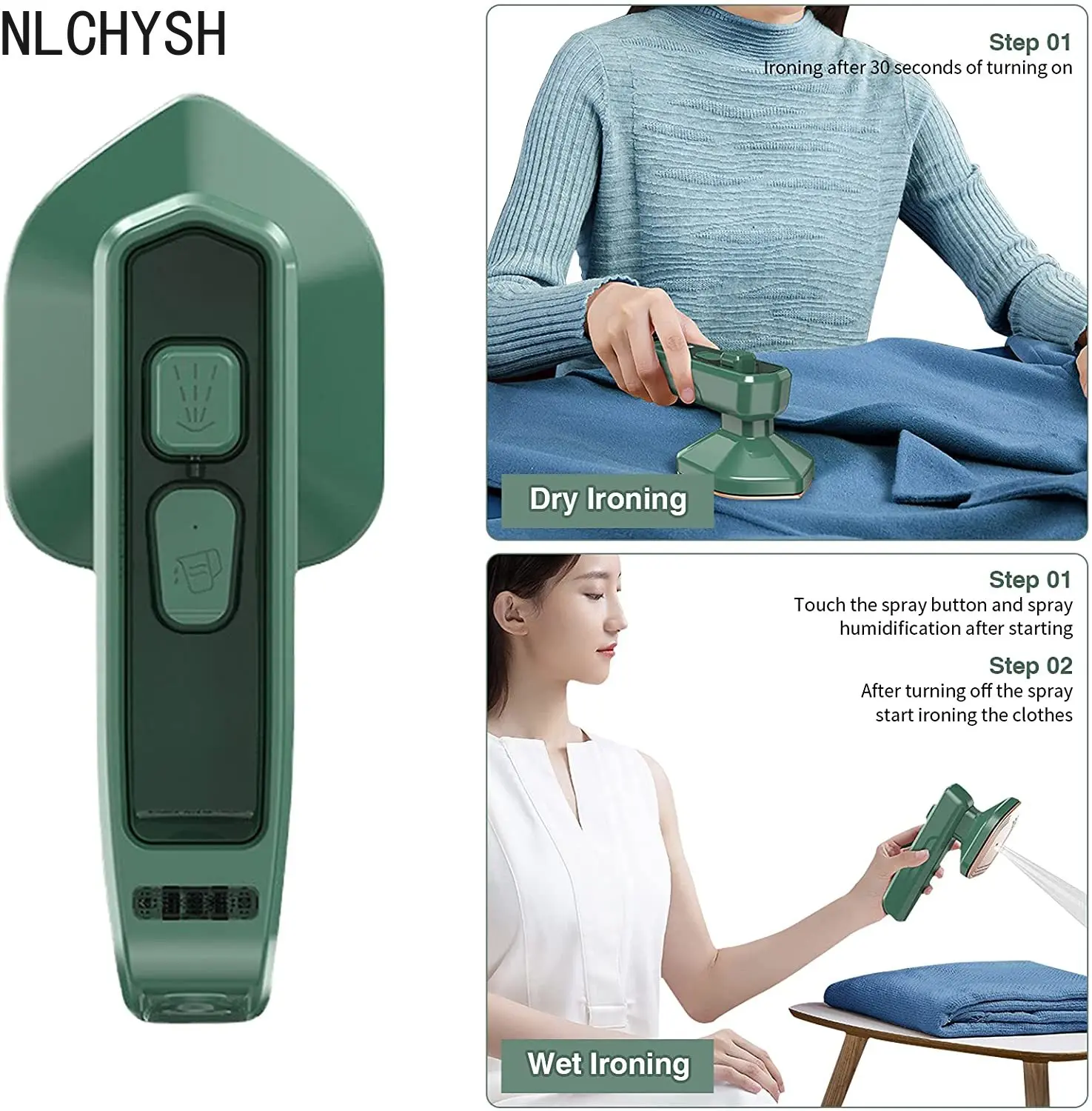 

Garment Steamer Steam Iron Handheld Mini Portable Home Travelling For Clothes Ironing Wet Dry Ironing Machine