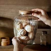 large storage nordic jars with lid food cereal dispenser snack glass jar cereal spice bocal en verre kitchen items dh50sn