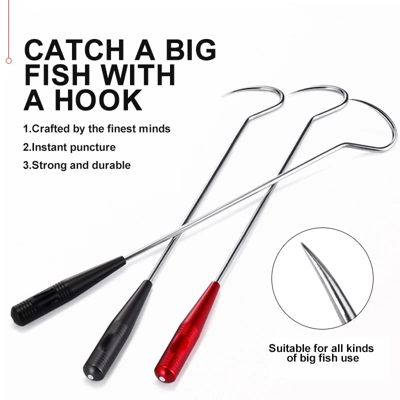 Новинка копье крючок для морской рыбалки Gaff нержавеющая сталь со шнурком льда