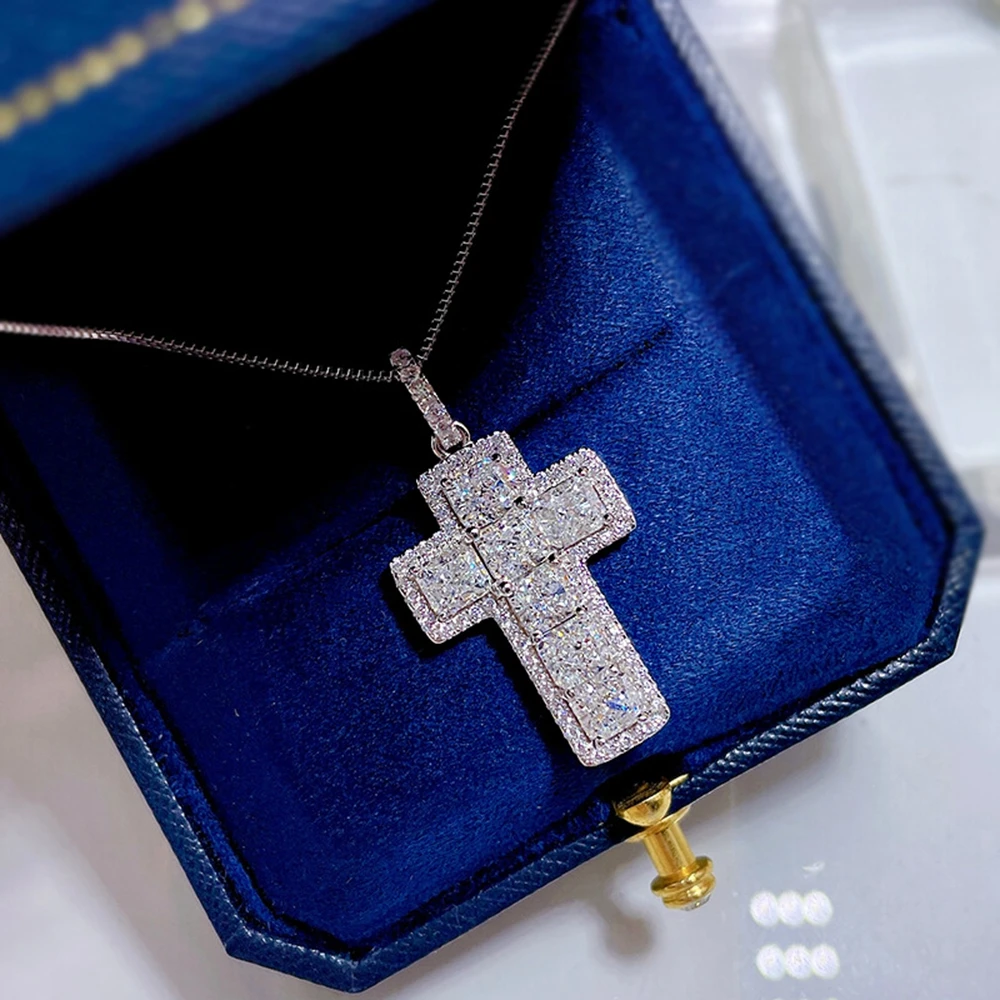 Женский кулон из серебра 925 пробы с муассанитом | Украшения и аксессуары